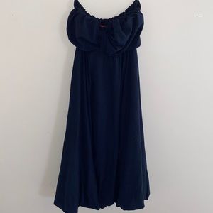 Karina Grimaldi navy strapless dress